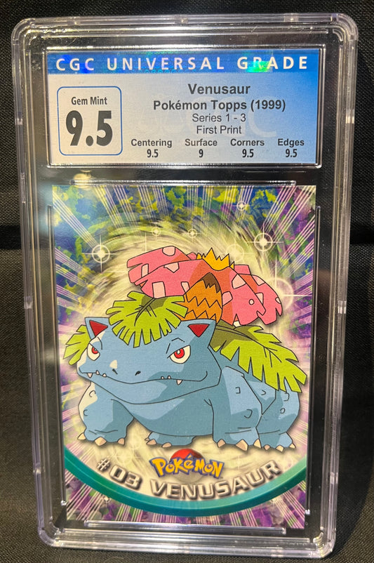 Venusaur Pokemon Topps 1999 CGC Gem Mint 9.5