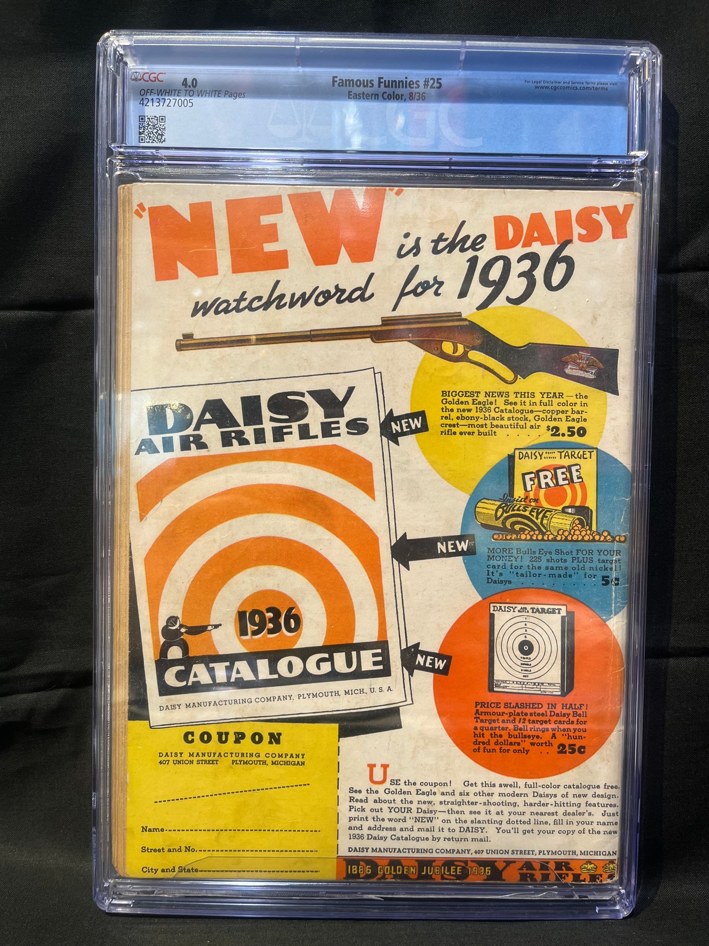 Famous Funnies #25 CGC 4.0