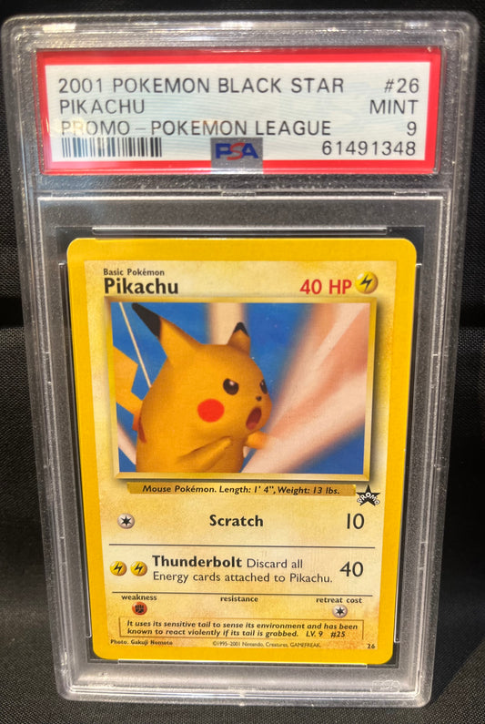 Pikachu 2001 Black Star Promo PSA Mint 9